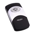 Wippe Contura VI, schwarz, glanzverchromter Einsatz, Welle konkav, ovale und schmale Linse klar, Symbol „Scheibenwischer vorn“