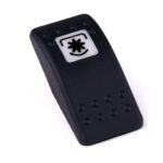 Wippe Contura II, schwarz, quadratische Linse weiß, Symbol „power take off“