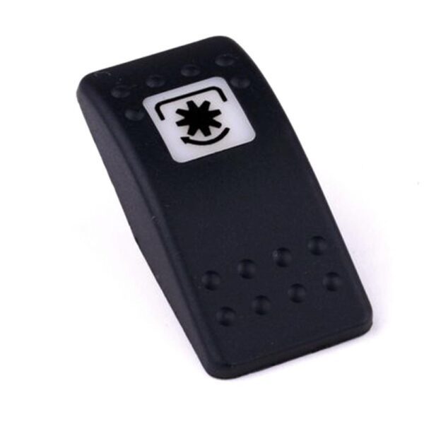 Wippe Contura II, schwarz, quadratische Linse weiß, Symbol "power take off"