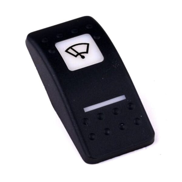 Wippe Contura II, schwarz, quadratische und schmale Linse weiß, Symbol "Scheibenwischer"