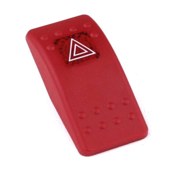 Wippe Contura II, rot, quadratische Linse rot, Symbol "Warnblinken"