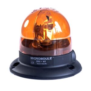 Rundumkennleuchten mit Haube MICROBOULE, Schraubbefestigung mit Lochkreis Ø130mm, Leuchtmittel H1 21W