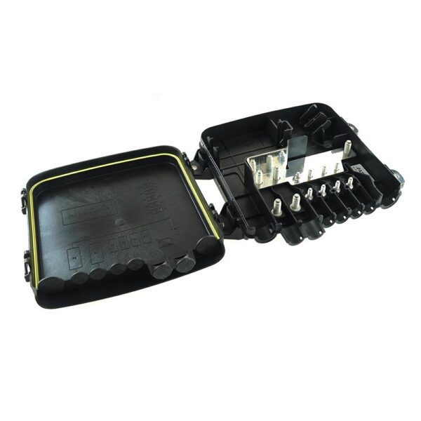 Sicherungshalter PDU8-BOX für 4 MidiVal und 2 MegaVal, mit Aufnahme für Module und Sicherungshalter SML, mit Befestigungslaschen, mit Deckel