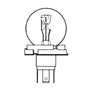 Kugellampe 24V, 55/50 W, P45t, R2