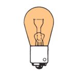 Kugellampe 12V, 21W, PY21W, BAU15s, amber