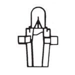 Kunststoffsockellampe 12V, 1,2W, B8,7d, grau