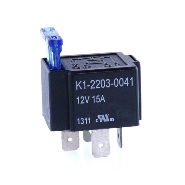 Mini-Relais 12V, 15A, Schließer mit Kfz-Flachsicherung