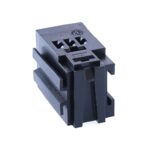 Mikro-Relais-Sockel für Anrastung mit Erweiterungsaufnahme, 2x 6,3mm + 3x 4,8mm