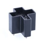 THT Mini-Relais-Sockel, Zentralstecker, 5-polig, 5x 6,3mm, LP-Montage