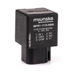 Multifunktionsrelais 20A, 9-30V, 1x Eingang, Wechsler (potentialfrei), DEUTSCH-Stecker DT06-6S…, IP68, parametrierbar durch Kunde