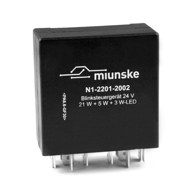 Blinkgeber 24V, 1 x 21W + 1 x 5W + 1 x LED-Leuchte, Mischbetrieb, vierkanalig, vollelektronisch, lastfreie Steuereingänge