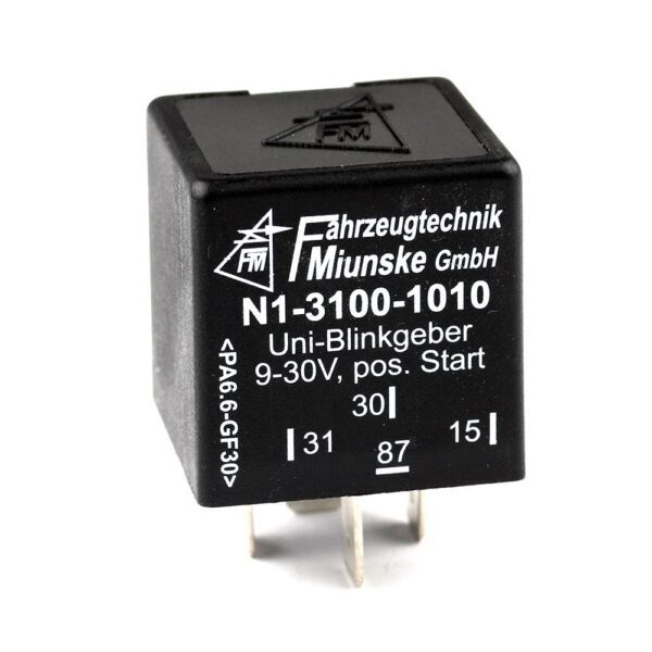 Universalblinkgeber 9V...30V, 200W/24V, vollelektronisch, mit pos. Start-Stop-Eingang
