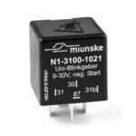 Universalblinkgeber 9V…30V, 200W/24V, vollelektronisch, mit neg. Start-Stop-Eingang, 1kOhm pull up