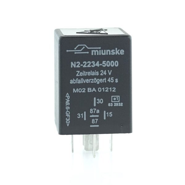 Zeitrelais 24V, NC 10A/NO 15A, 45s, abfallverzögert, nicht potentialfrei