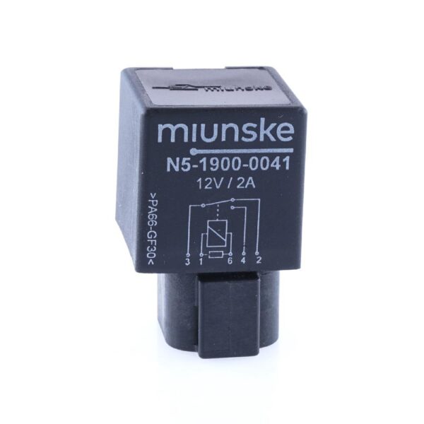 Mini-Relais 12V, 2A, Wechsler, mit Deutsch-Stecker DTF13-6P