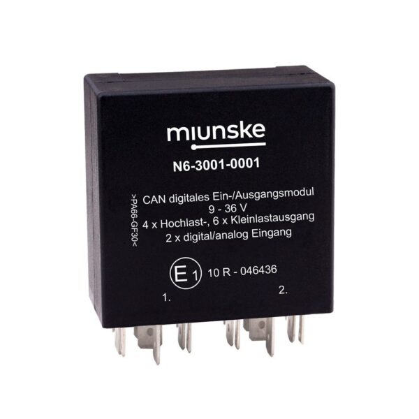 CAN I/O-Modul 1G1, 9-36V, 2 x d/a Input, 4 x Power Output, 6 x Output
