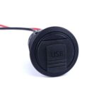 Power USB Doppelsteckdose, 8-34VDC/ 5VDC 5.000mA (2×2.500mA) mit integriertem Spannungswandler, mit Deckel