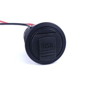 Power USB Doppelsteckdose, 8-34VDC/ 5VDC 5.000mA (2x2.500mA) mit integriertem Spannungswandler, mit Deckel