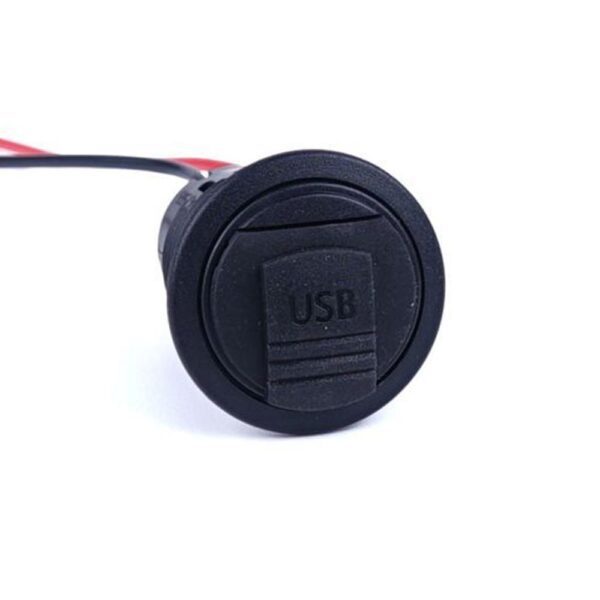 Power USB Doppelsteckdose, 8-34VDC/ 5VDC 5.000mA (2x2.500mA) mit integriertem Spannungswandler, mit Deckel