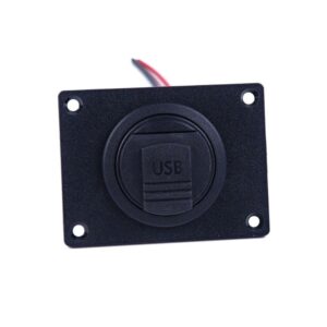 Power USB Doppelsteckdose, 8-34VDC/5VDC 5.000mA (2x2.500mA) mit integriertem Spannungswandler, mit Deckel, mit Montageplatte