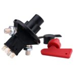 Batterie-Trennschalter, 100A/24V, (500A/5s), runder Flansch, Schaft-Ø22 mm, Lochabstand 38mm, IP 66, mit Zusatzkontakten