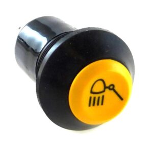 Druckschalter, 12V/20A, 24V/10A, Schaltknopf gelb, Symbol "Arbeitsscheinwerfer"