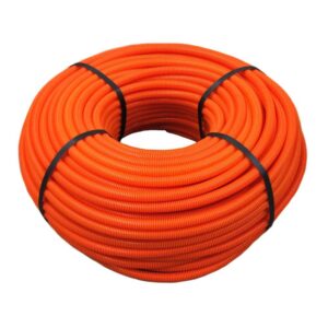 Wellrohr NW13, PA6, orange, Aufmachung 100m-Ringe