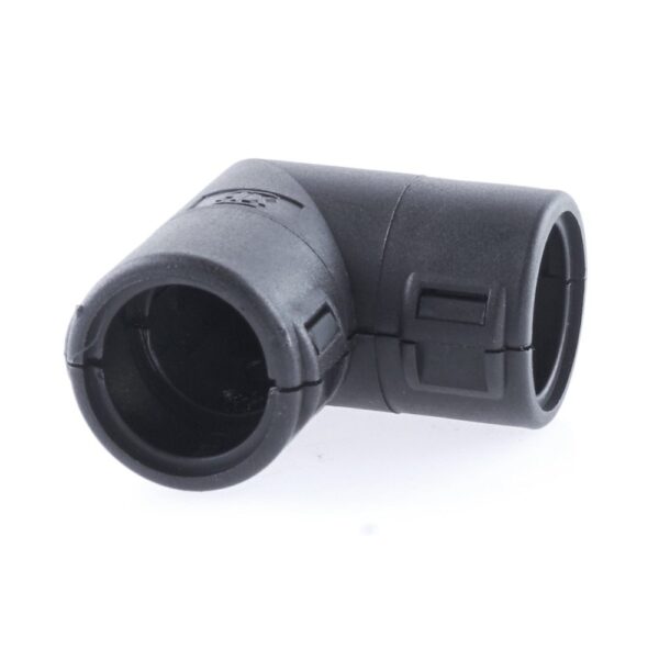 Wellrohr-Verbinder NW 13-13, 90°-Winkel, schwarz