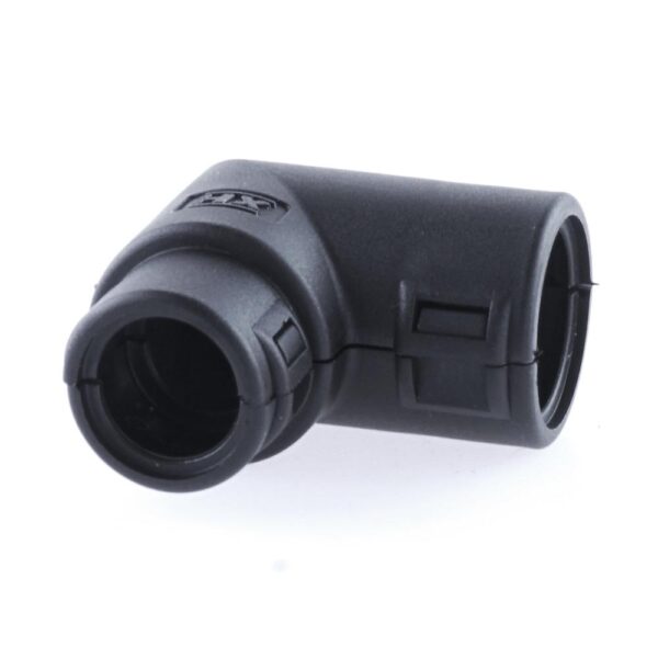 Wellrohr-Verbinder NW 13-10, 90°-Winkel, schwarz