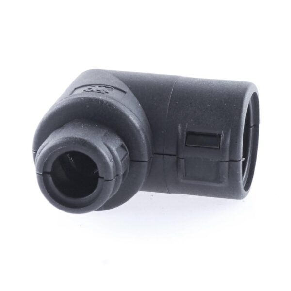 Wellrohr-Verbinder NW 13-7,5, 90°-Winkel, schwarz