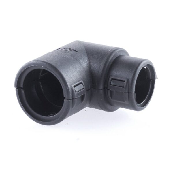 Wellrohr-Verbinder NW 17-13, 90°-Winkel, schwarz