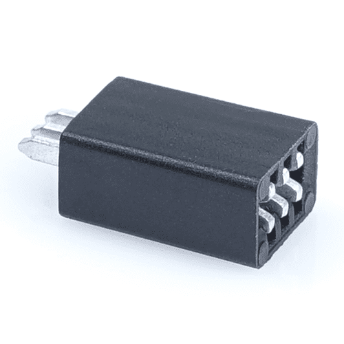 Flachsteckbuchse 6,3mm im Isolierkörper, PFT, schwarz