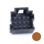 JPT-Messerleiste, 12-polig (3×4), PFT, Kodierung A, braun