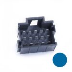 JPT-Messerleiste, 15-polig (3×5), PFT, Kodierung A, blau