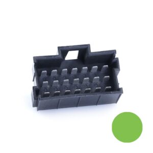 JPT-Messerleiste, 21-polig (3x7), PFT, Kodierung A, grün