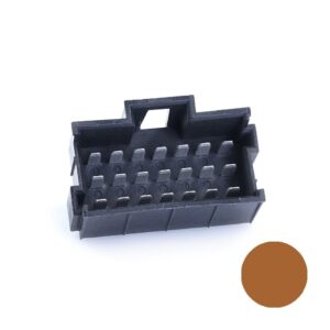 JPT-Messerleiste, 21-polig (3x7), PFT, Kodierung A, braun