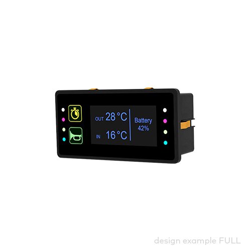 Bedienpanel pilot® 5.2 D, 2 Bedien-/Anzeigefelder, OLED Display 2,42'', DOT 128x64