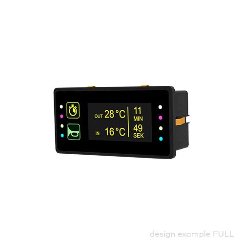 Bedienpanel pilot® 5.2 D, 2 Bedien-/Anzeigefelder, OLED Display 2,42'', DOT 128x64