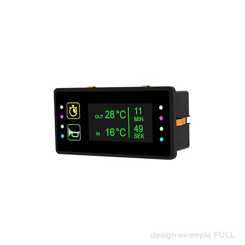 Bedienpanel pilot® 5.2 D, 2 Bedien-/Anzeigefelder, OLED Display 2,42'', DOT 128x64