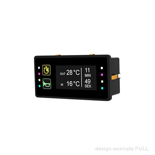 Bedienpanel pilot® 5.2 D, 2 Bedien-/Anzeigefelder, OLED Display 2,42'', DOT 128x64