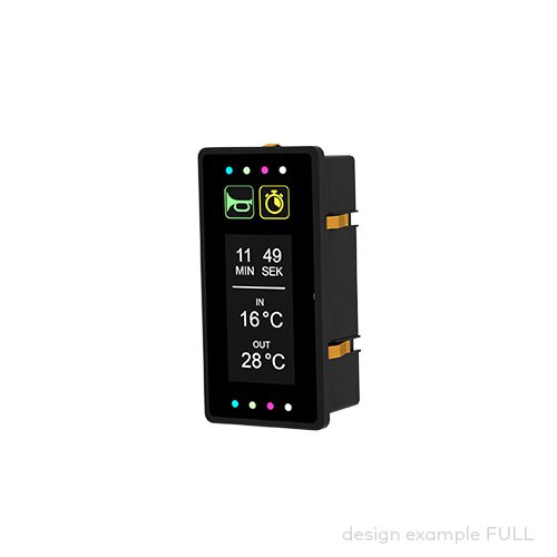 Bedienpanel pilot® 5.2 D, 2 Bedien-/Anzeigefelder, OLED Display 2,42'', DOT 128x64