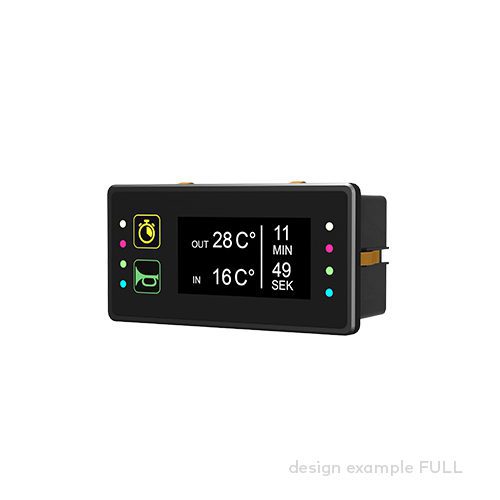 Bedienpanel pilot® 5.2 D, 2 Bedien-/Anzeigefelder, OLED Display 2,42'', DOT 128x64
