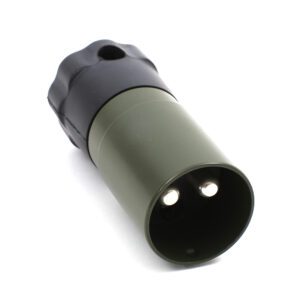 Stecker 2-polig, 24V, olivgün, Crimp-/Lötkontakt 35mm², ohne Schraubring