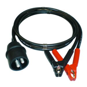 Starthilfekabel 70mm², 2-poliger Stecker 24V, 2 Polzangen, rot/schwarz, 7m lang