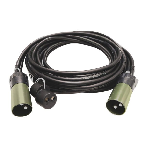 50mm² Verbindungsleitung, 2-polig, 24V, 2x Stecker und 1x Kupplung, Länge 3,5m