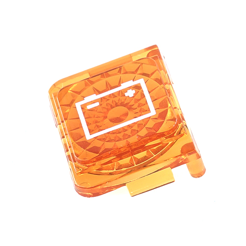 Kontrollleuchte: Linse, orange, Symbol "Batterie"