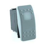 on>on Doppeltaster, 24V/15A, Contura II, LED 1 grün hell, LED 2 rot hell, quadratische und schmale Linse weiß