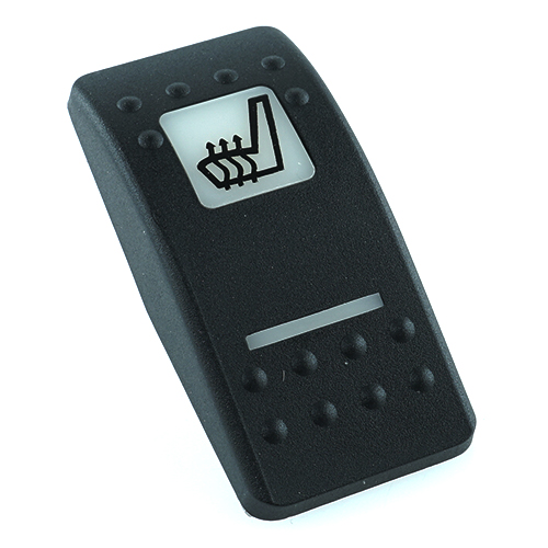 Wippe Contura II, schwarz, quadratische und schmale Linse weiß, Symbol "Sitzheizung"