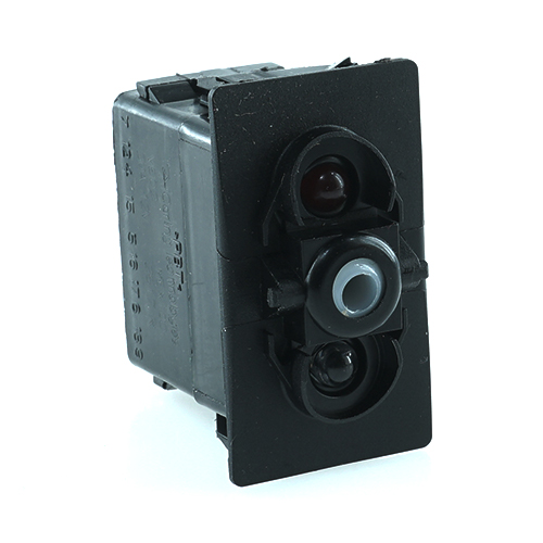 on-2xon-on Doppelschalter, 12V/20A für Contura II,III,IV,V, LED 1 rot, LED 2 grün mega hell