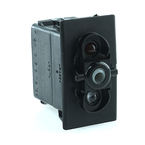 on-on Doppelschalter, 12V/20A,  für Contura II,III,IV,V, LED 1 rot, LED 2 grün mega hell